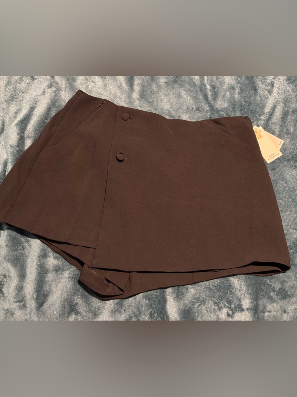 Wrap Mini Skort in black